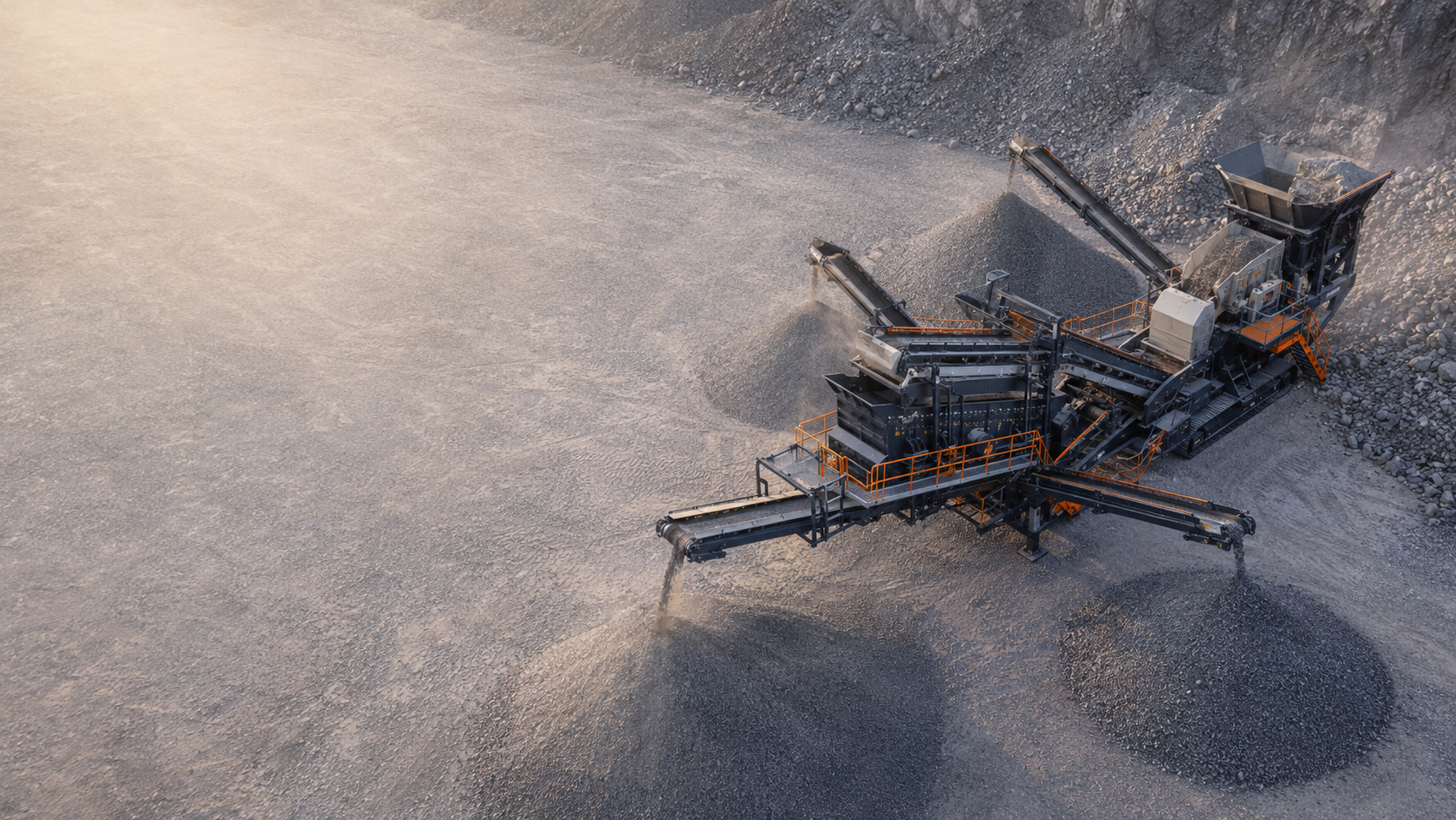 Apollo crushing and screening plant on site